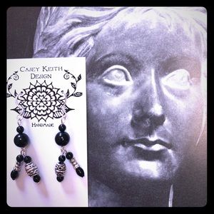 Onyx Tassel Earrings